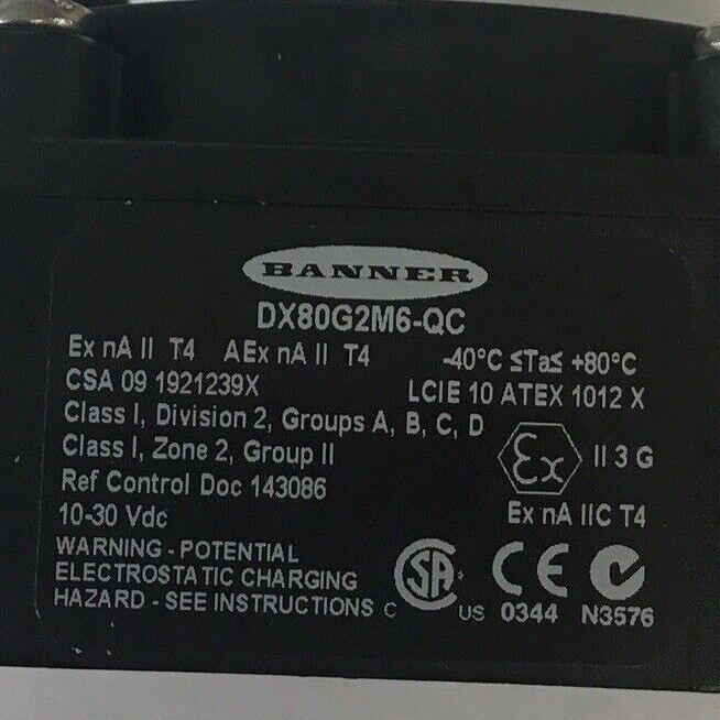 BANNER DX80G2M6-QC GATEWAY SURE CROSS SENSOR 24.GHZ 10-30VDC CLASS2