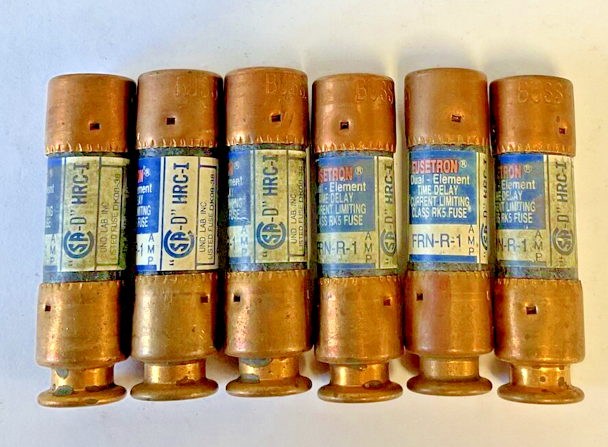 BUSSMANN FRN-R-15(4),FRN-R-12(1),FRN-R-10(2),FRN-R-8(2) FUSE ***LOT OF 9***