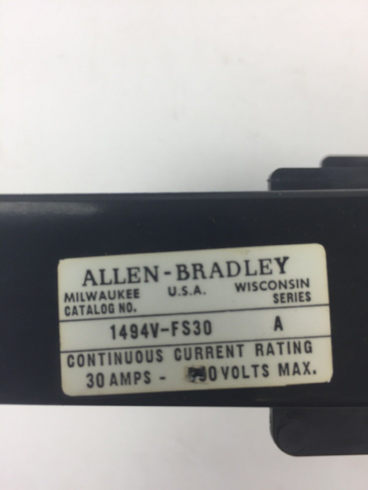 ALLEN BRADLEY 1494V-DH233 FUSIBLE DISCONNECT SWITCH KIT 30A 250V CHIPPED PLASTIC