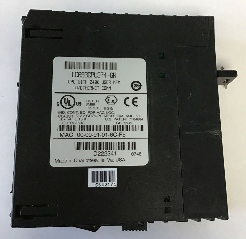 GE FANUC IC693CPU374-GR CPU 240K W/ETHERNET COMM