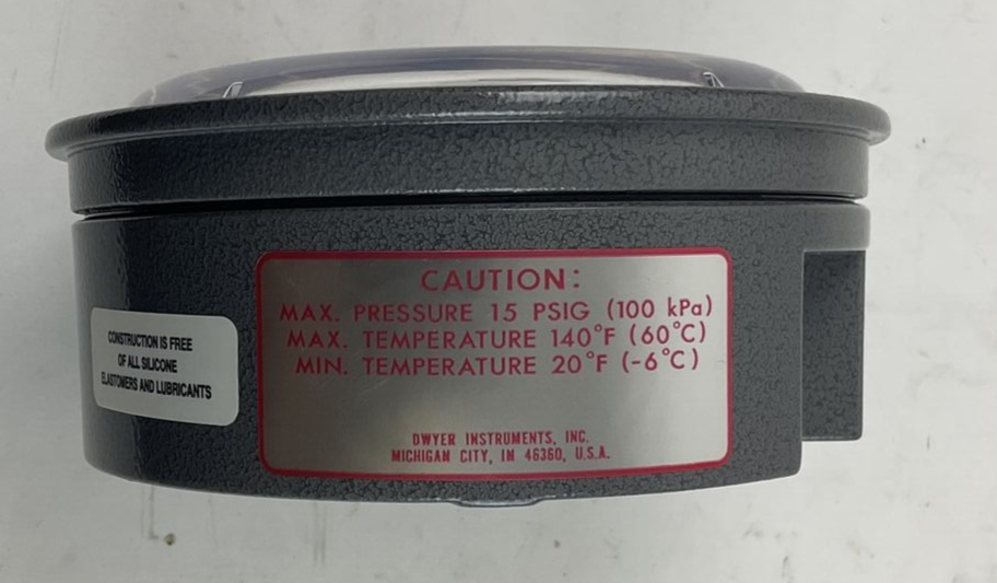DWYER 2002-ASF-SF MAGNEHELIC PRESSURE GAUGE 15PSIG W31Y CF 0-2IN OF WATER