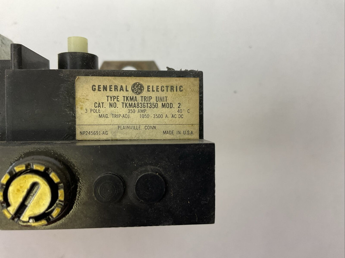GE TKMA836T350 MOD 2 TYPE TKMA TRIP UNIT 350AMP 3POLE
