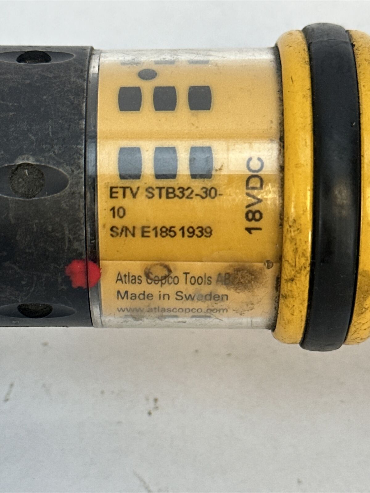 ATLAS COPCO ETV STB32-30-10 NUTRUNNER 18VDC LUBBERING 80341105 15.75mm