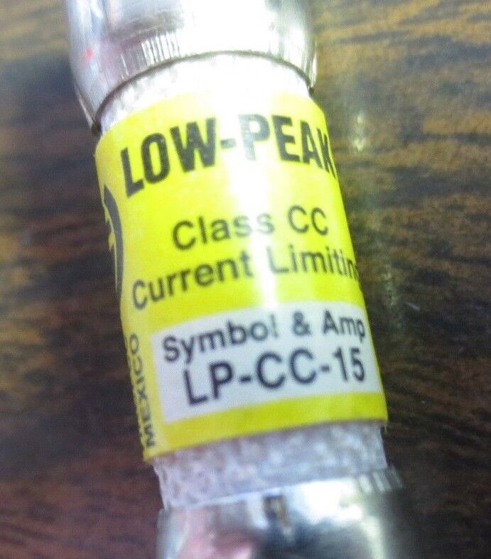 COOPER BUSSMANN LP-CC-15 LOW-PEAK FUSE - LOT of 3
