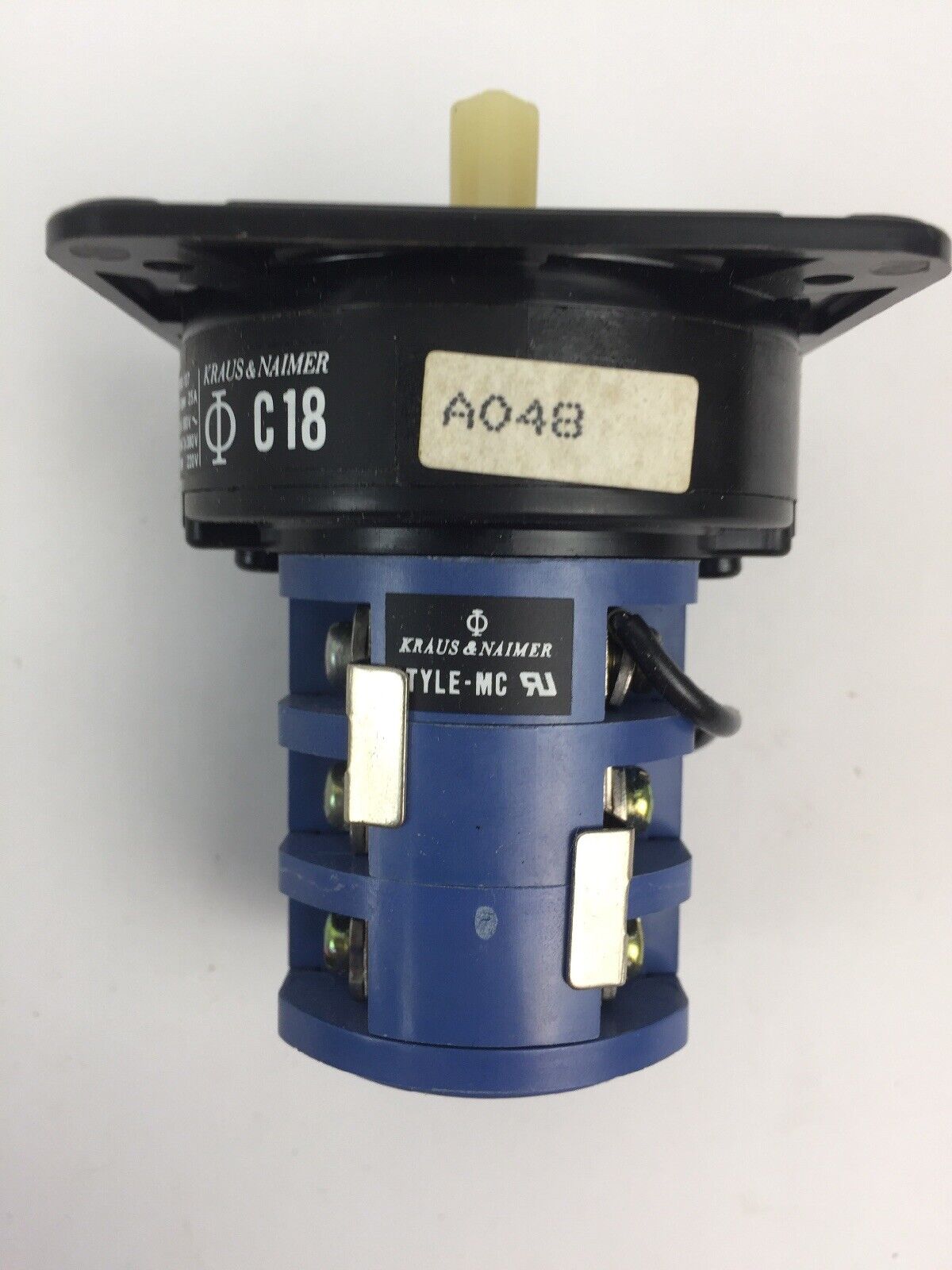 KRAUS & NAIMER C18-A048-423 ROTARY SWITCH 600VAC 20AMP 10HP 3 PHASE 4 POSITION