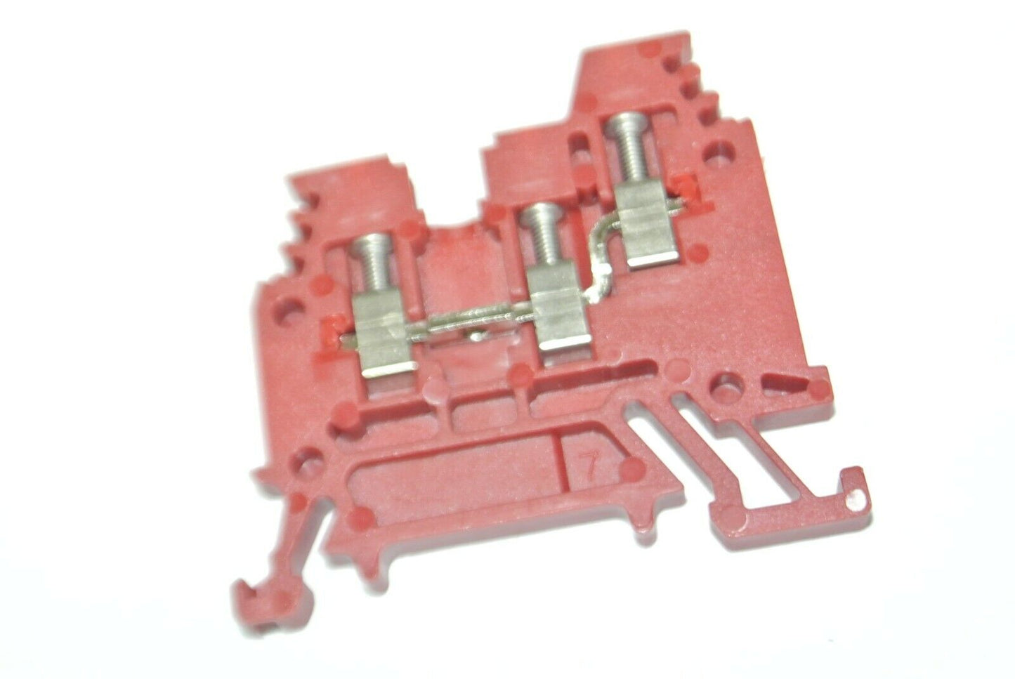 LOT of 8 / ALLEN-BRADLEY 1492-W3TW-RE TERMINAL BLOCKS / RED / NEW SURPLUS