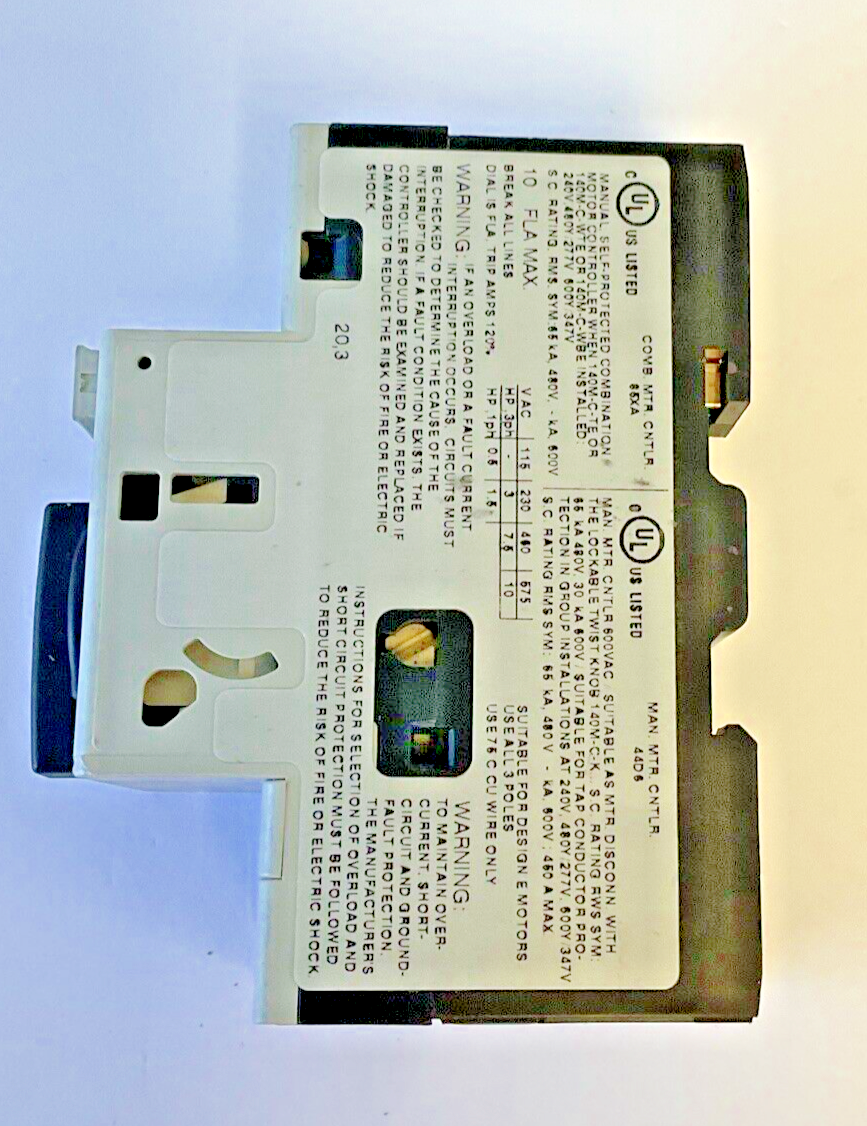 ALLEN-BRADLEY 140M-C2E-C10 SER.B MOTOR PROTECTOR 10 A