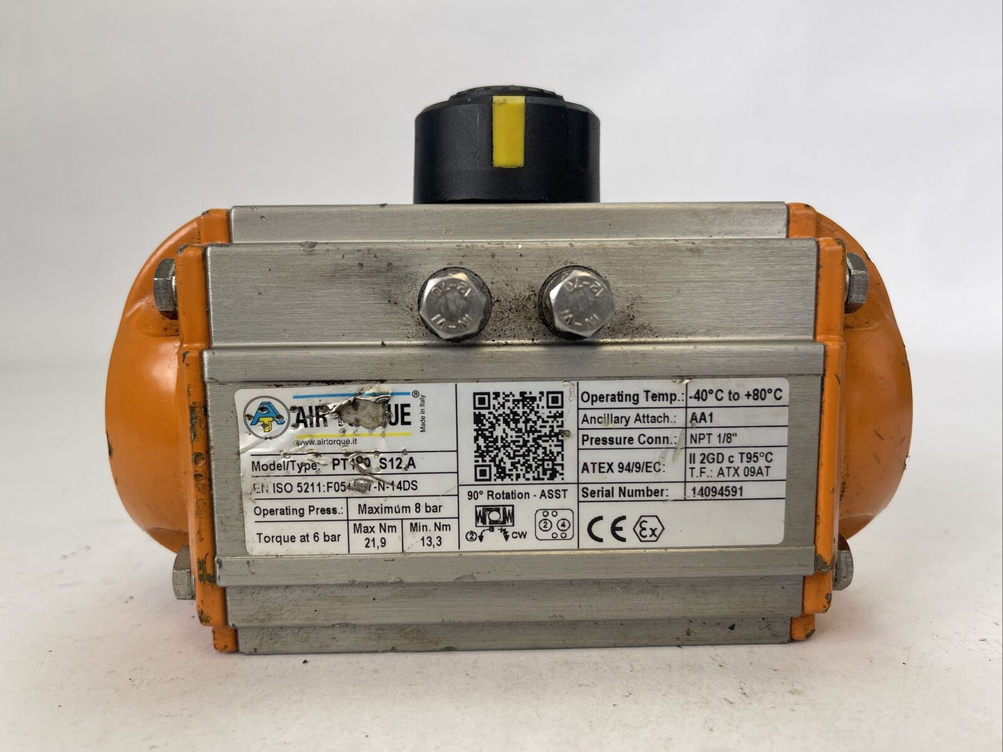 AIR TORQUE PT100S12A PNEUMATIC ACTUATOR