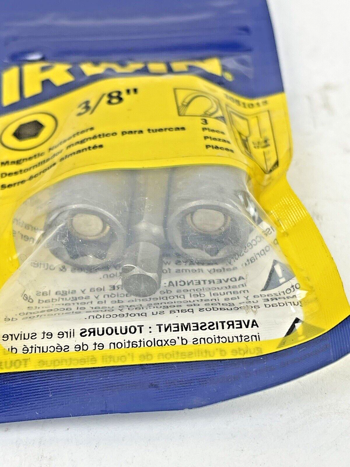 IRWIN SPEEDBOR - 3051015 *LOT OF 2 PACK (6 TOTAL)* - 3/8" MAGNETIC NUTSETTERS