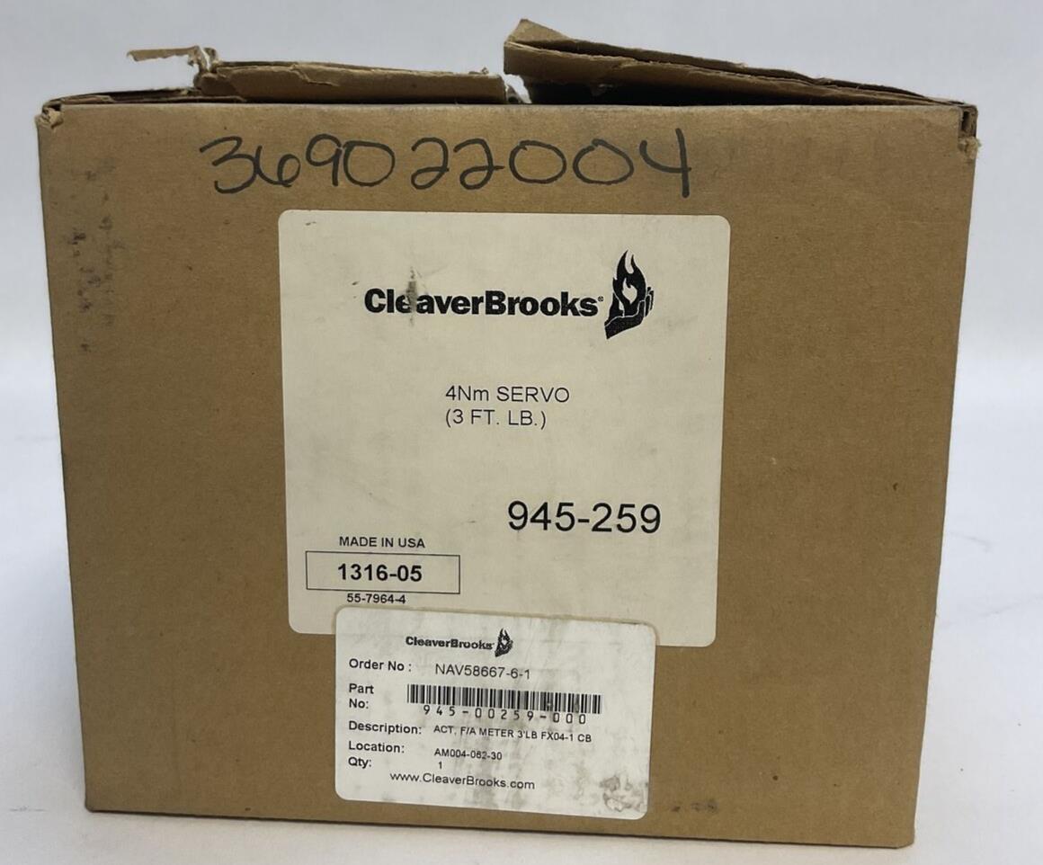 CLEAVER BROOKS 945-00259-000 ACT F/A METER 3'LB FX04-1 CB 4Nm SERVO (3FT.LB)