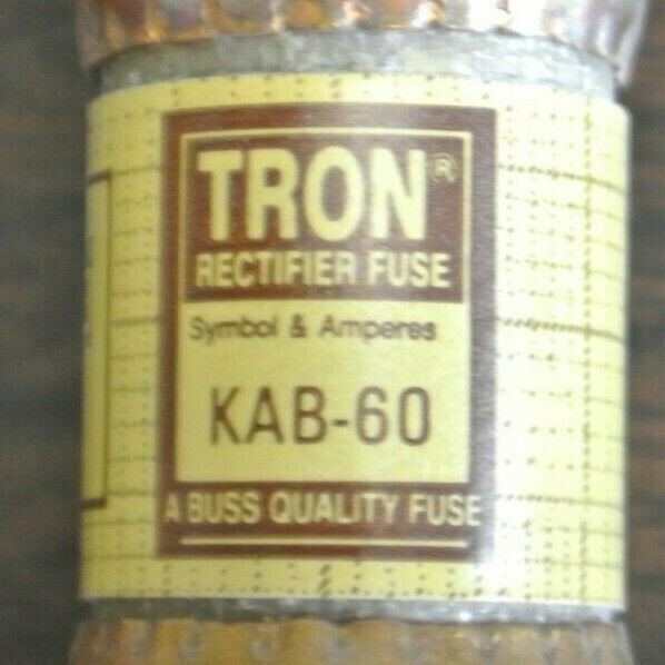 LOT of 6 / BUSSMANN / TRON KAB60 RECTIFIER FUSE / 250V / 60A / NEW SURPLUS