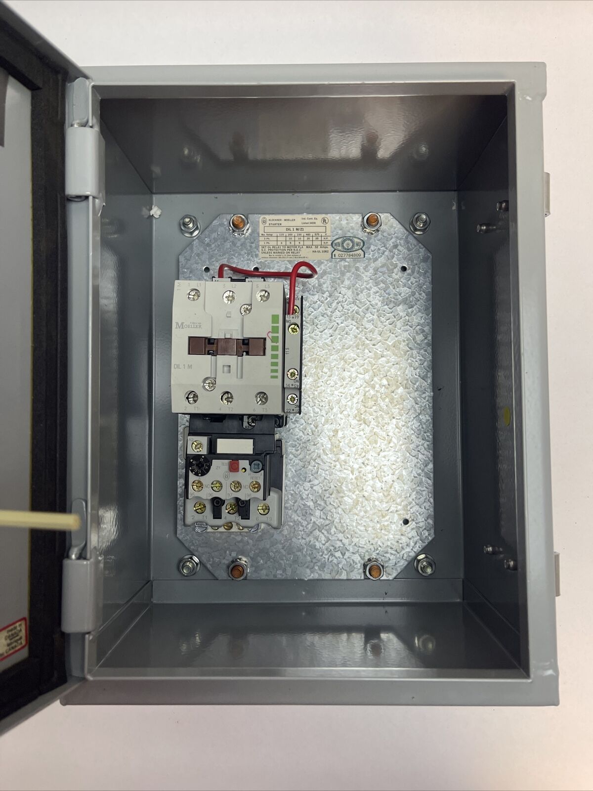 KLOCKNER MOELLER S3GK23X30X17.5/M+W INDUSTRIAL CONTROL PANEL DIL 1 M-Z1 STARTER