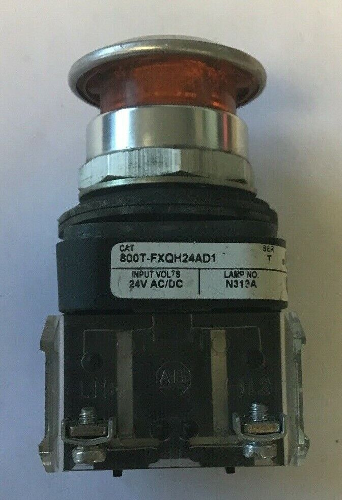 ALLEN BRADLEY 800T-FXQH24AD1 SER.T ORANGE PUSH/PULL BUTTON 24VAC/VDC