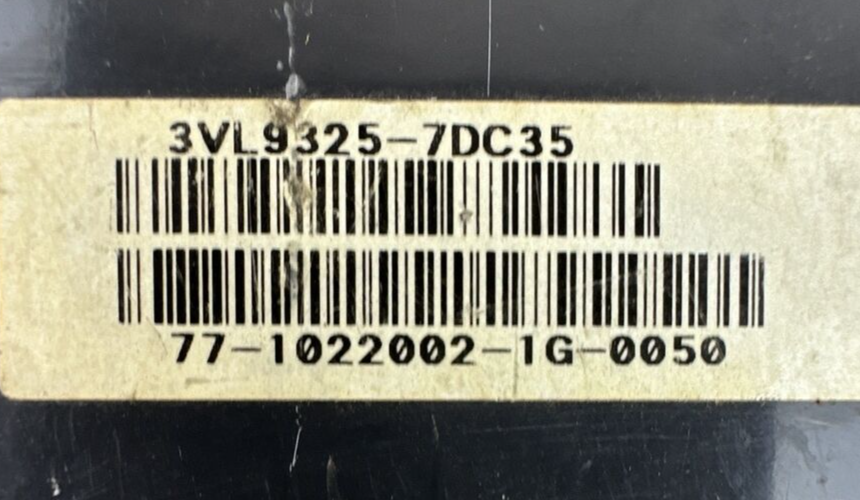 SIEMENS 3VL3725-1AA34-0AA0 CIRCUIT BREAKER 250A 3P 600VAC 250VDC 3VL9325-7DC35