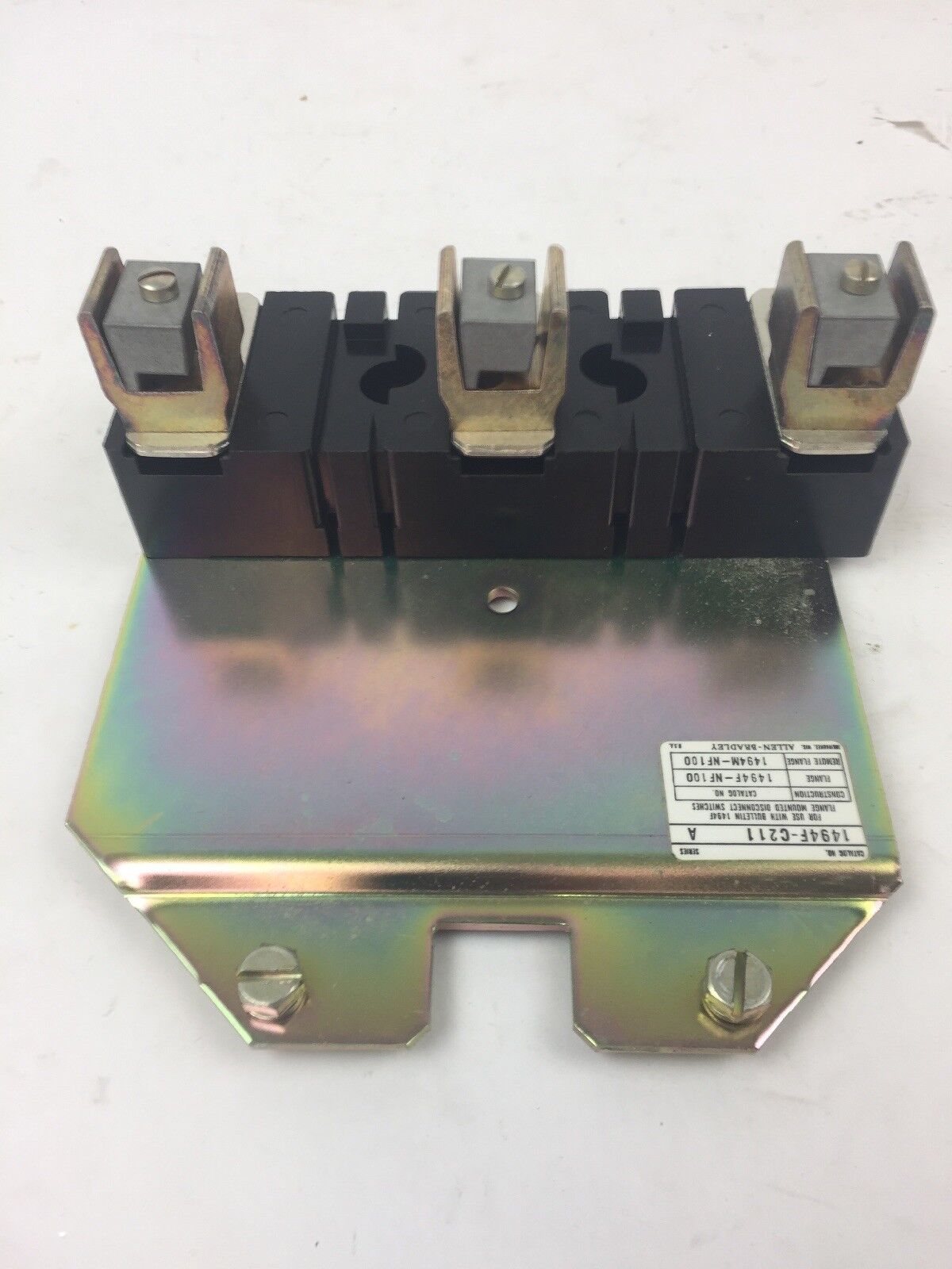 ALLEN BRADLEY 1494F-C211 FUSE BLOCK ADAPTOR PLATE KIT SERIES A
