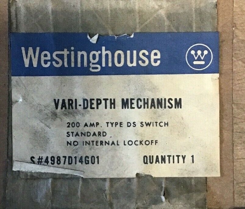 WESTINGHOUSE VARI-DEPTH MECHANISM 4987D14G01 200A TYPE DS SWITCH