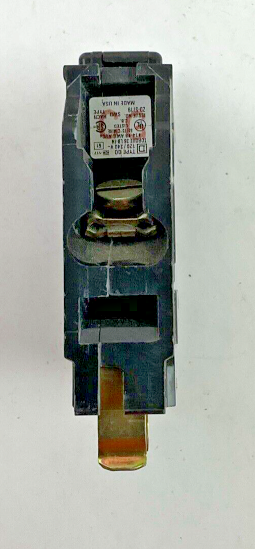 SQUARE D QO12010CP CIRCUIT BREAKER 1POLE 20A 120/240VAC 50/60HZ***LOTOF10***