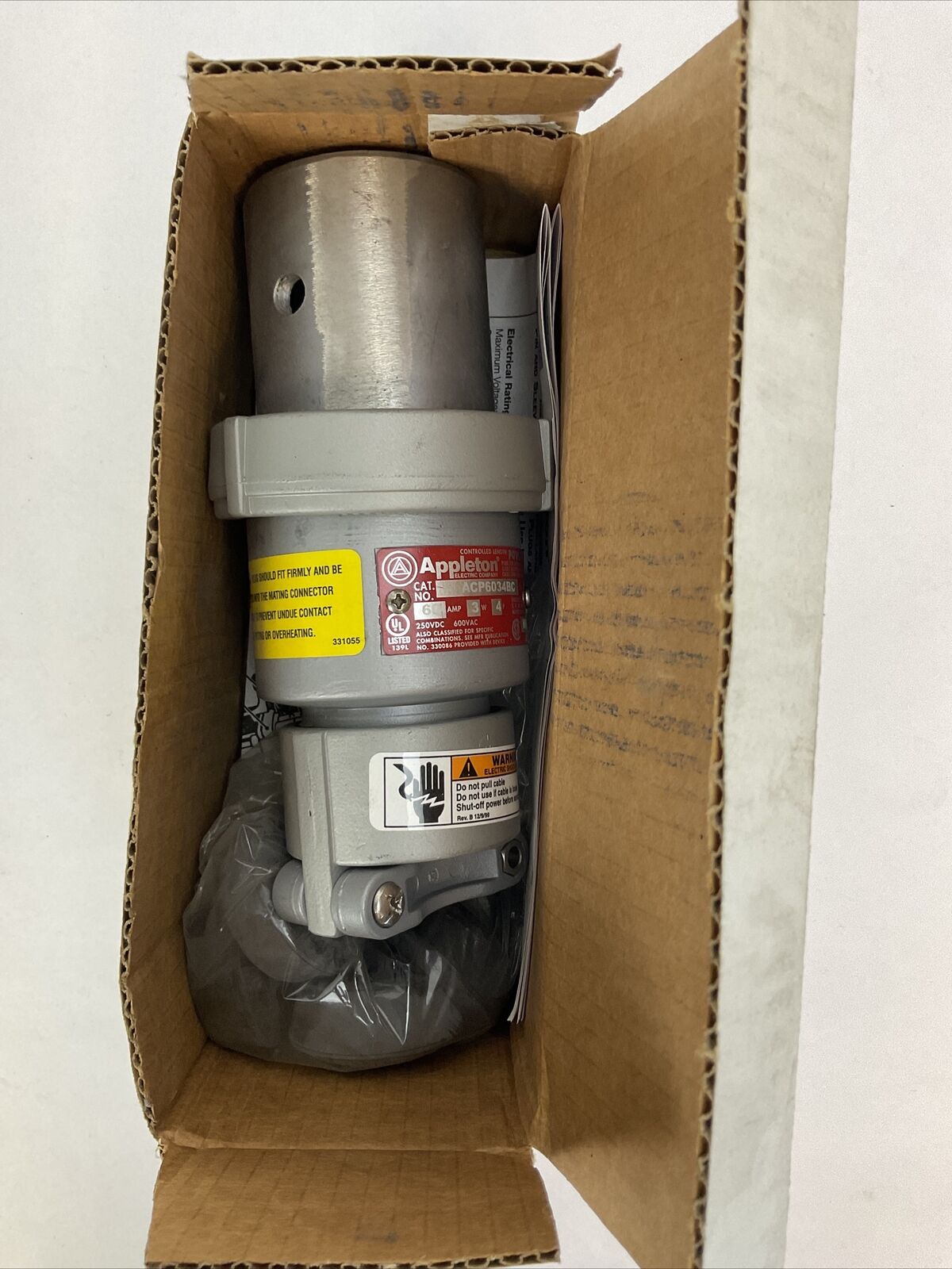 APPLETON ACP6034BC ALUMIMUM 60AMP POWER TITE CLAMPING RING PLUG