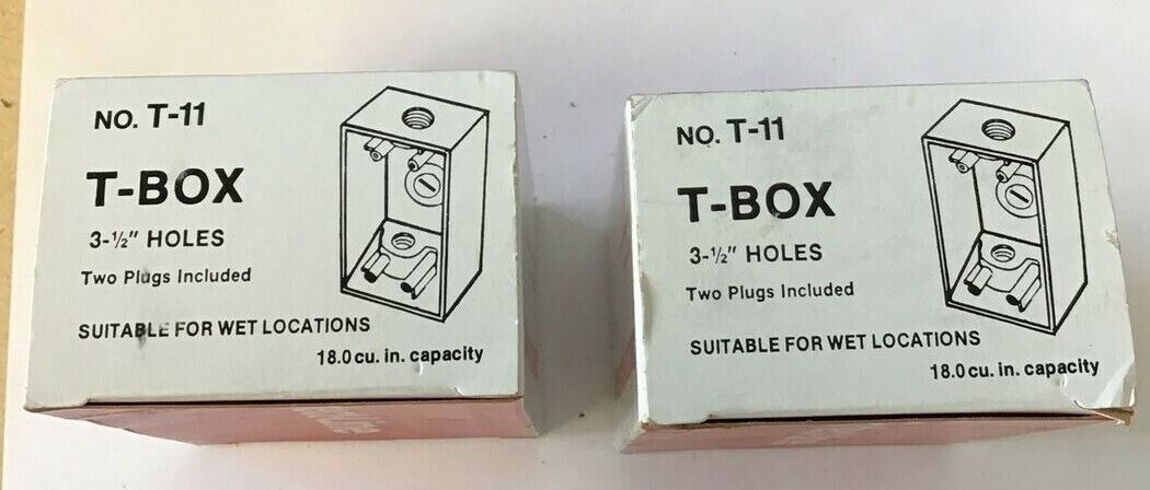 AMERICAN ELECTRIC T-11 PERFECT LINE T-BOX W/ COVER ***LOTOF2***