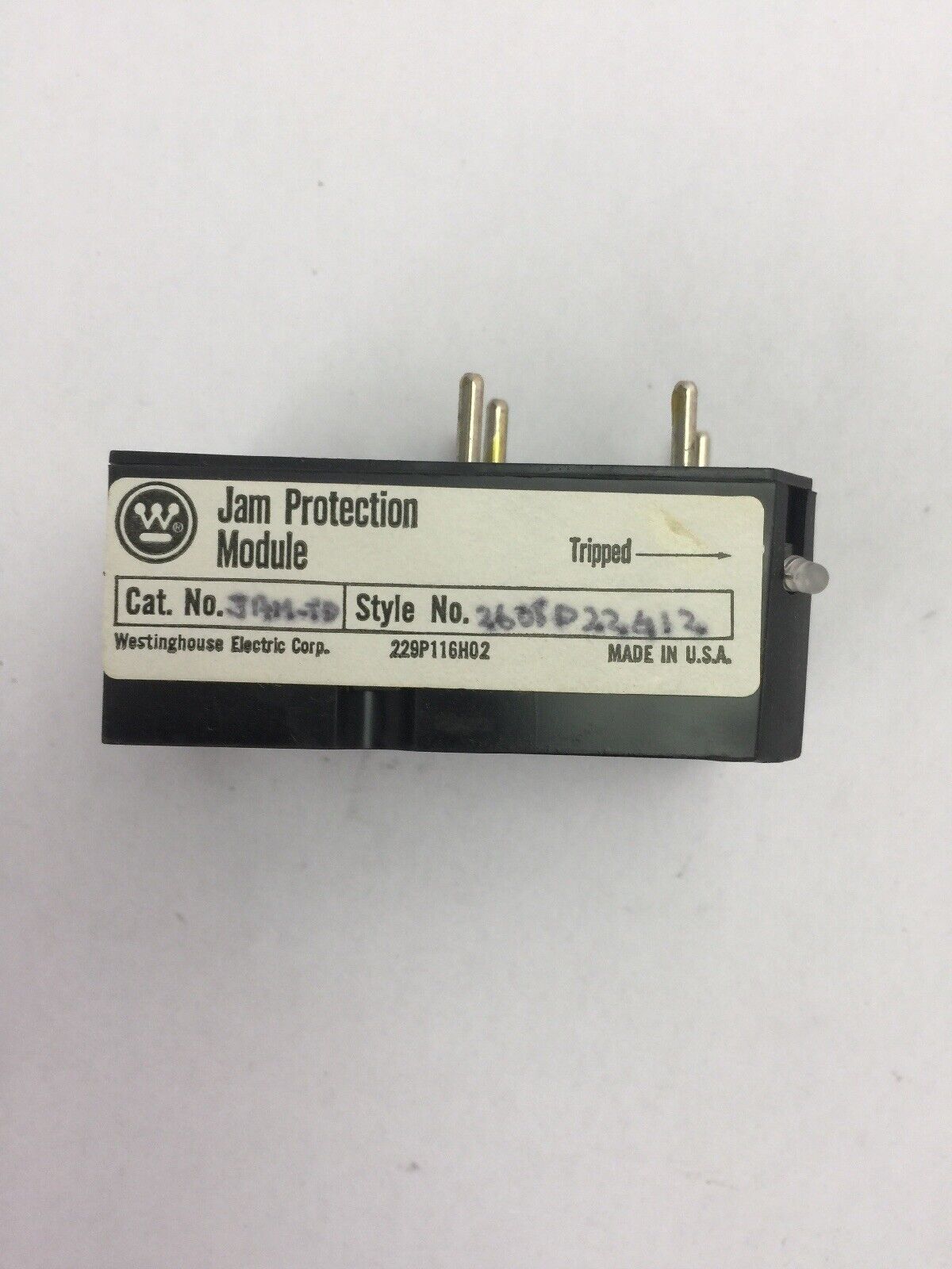 WESTINGHOUSE JAM-TD MOR RELAY JAM OVERLOAD MODULE 0.5-10 SEC 2608D22G12