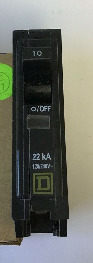SQUARE D QOB110VH5237 CIRCUIT BREAKER 10A 120/240VAC 50/60HZ