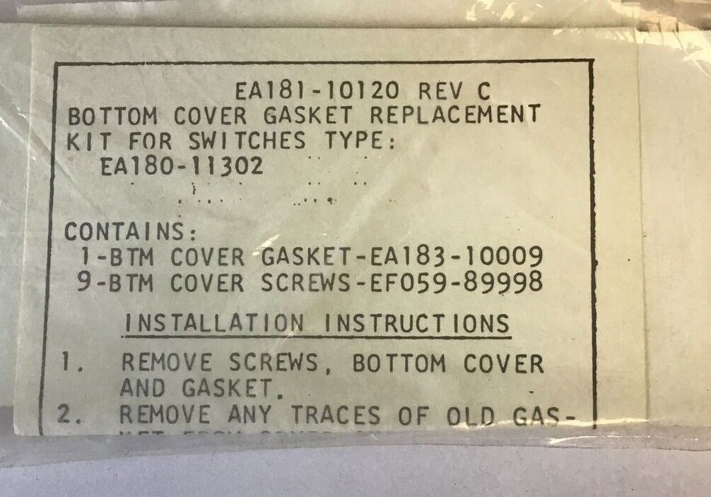 NAMCO EA181-10120 REV.C BOTTOM COVER GASKET REPLACEMENT ***LOTOF4***