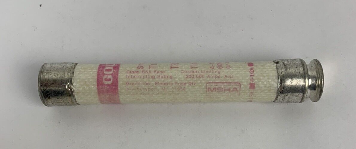 Gould Time Delay Tri-Onic TRS4-1/2R 4 1/2A 600V Fuse "Lot of 5"
