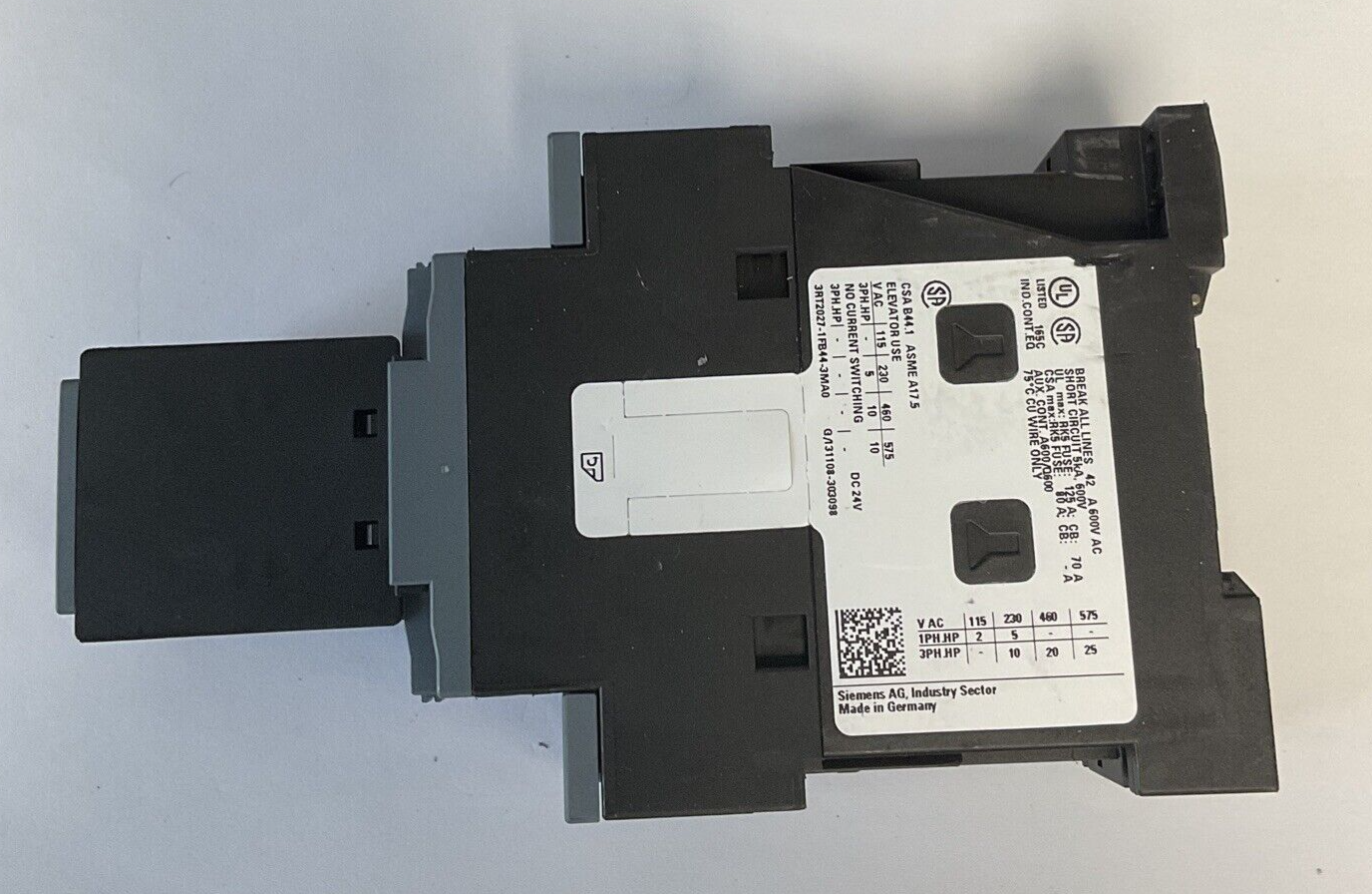 SIEMENS 3RT2027-1FB44-3MA0 CONTACTORS 24VDC 42A