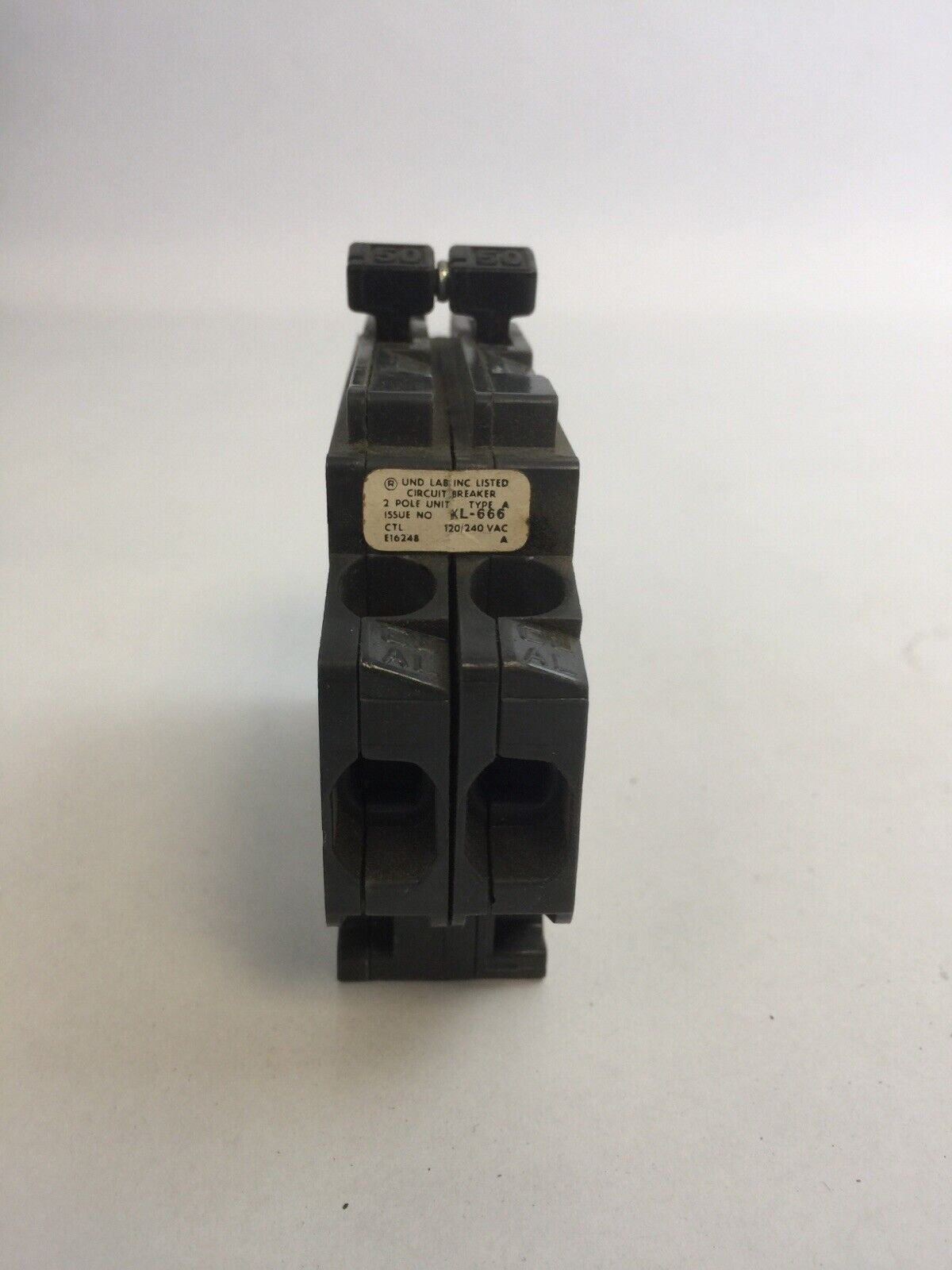 AMERICAN SWITCH A-250 CIRCUIT BREAKER 50/50A 2P 120/240VAC TYPE A 1267-46315