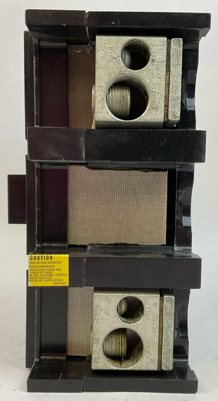 GE TJK426F000 CIRCUIT BREAKER FRAME 400AMP 600VAC 250VDC 2POLE NO TRIP UNIT