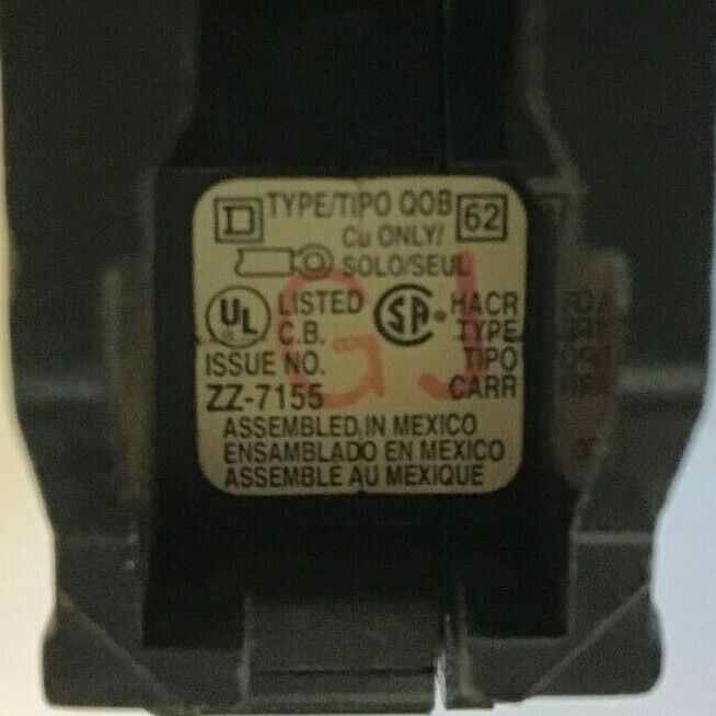 SQUARE D QOB110VH5237 CIRCUIT BREAKER 10A 120/240VAC 50/60HZ