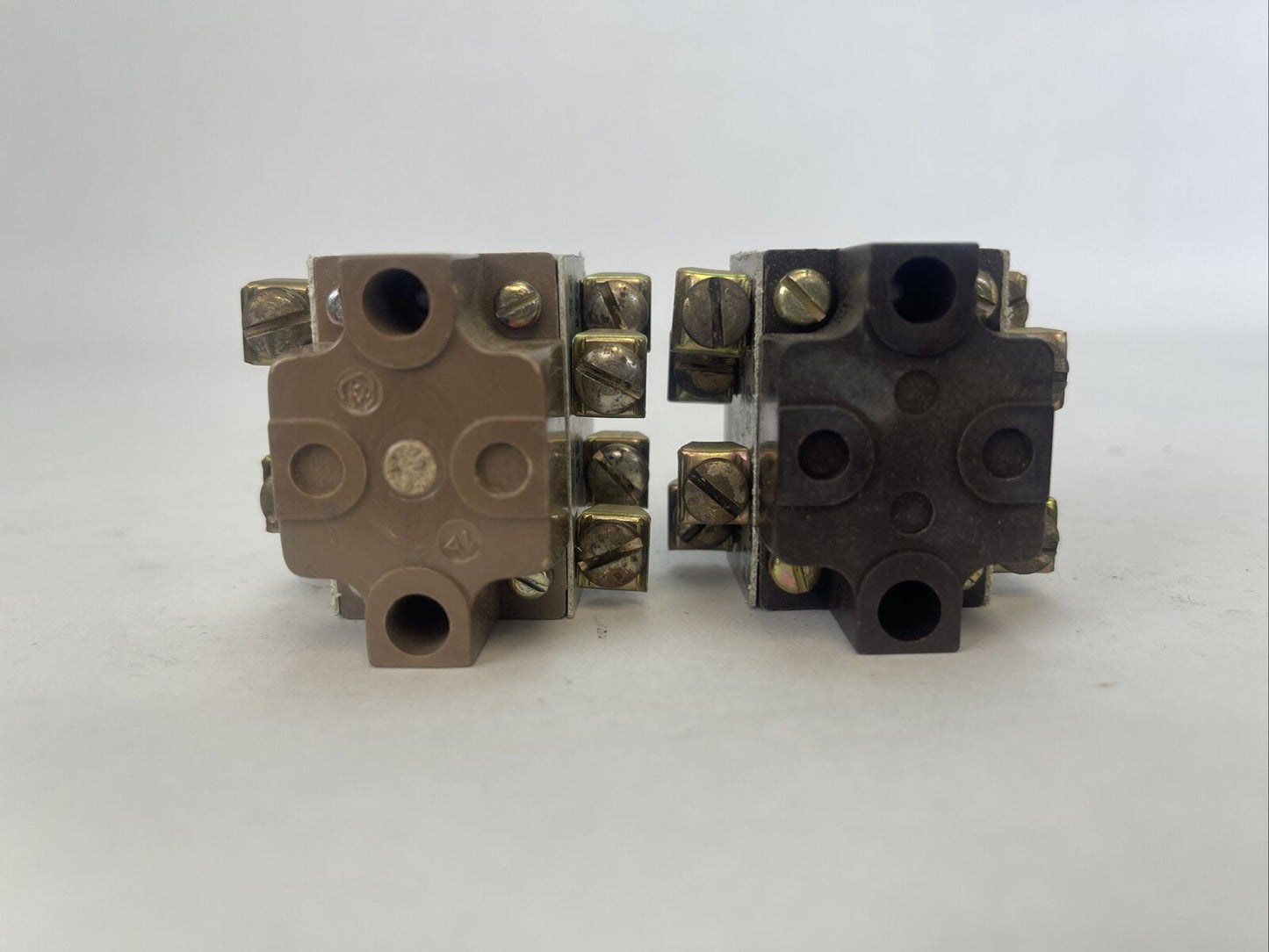 SYLVANIA CLARK PB 600V TYPE H & HO CONTACT BLOCK 2 N.O.-2N.C. CONTACTS(LOT OF 2)