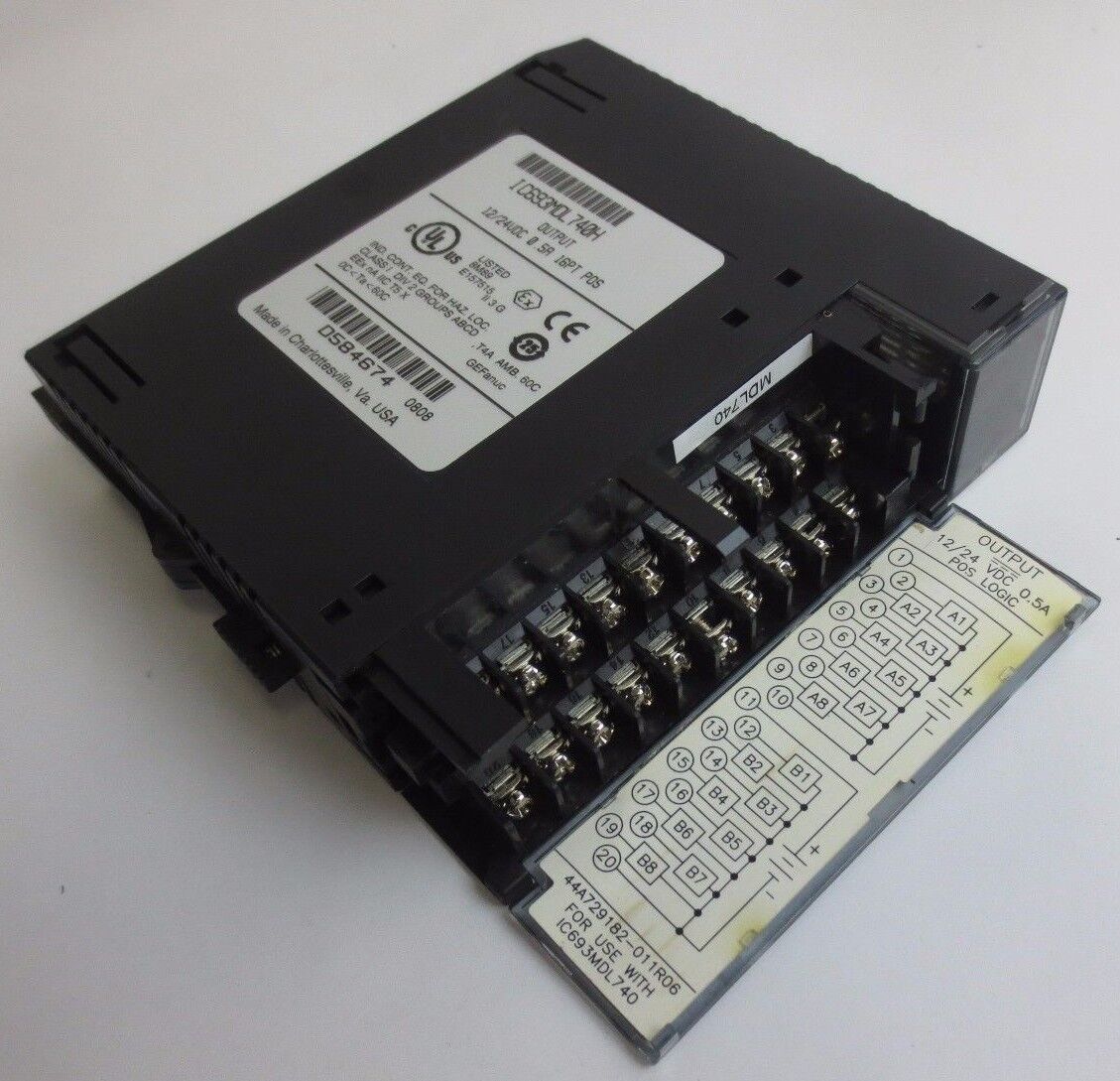 GE FANUC IC693MDL740H - OUTPUT MODULE - 12/24VDC, 0.5A, 16PT, POS