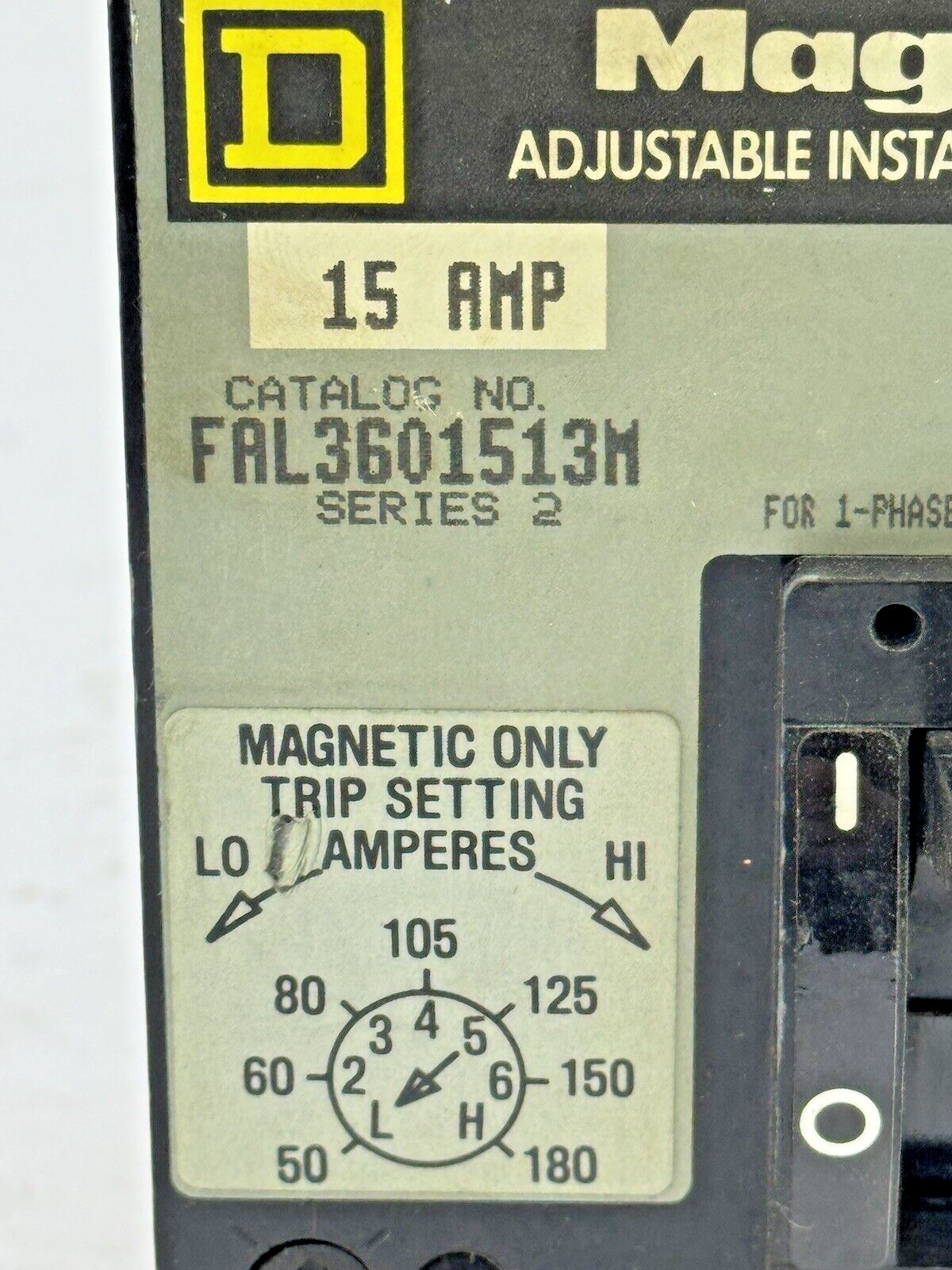 SQUARE D - FAL3601513M Ser. 2 - MAG-GARD CIRCUIT BREAKER - 3 POLE, 15 A, 600VAC