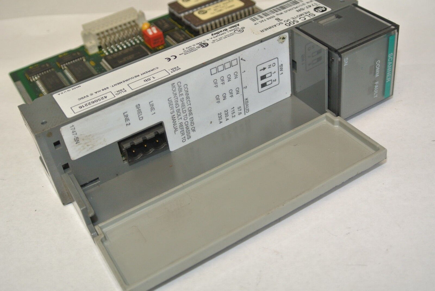 ALLEN-BRADLEY 1747-SN REMOTE I/O SCANNER MODULE - Ser. B - HOST FRN: 1.0b