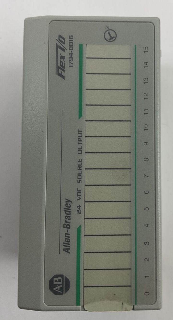 ALLEN BRADLEY 1794-OB16 SOURCE OUTPUT 24VDC SER.A REVA02 F/WREV. BLANK**LOTOF7**