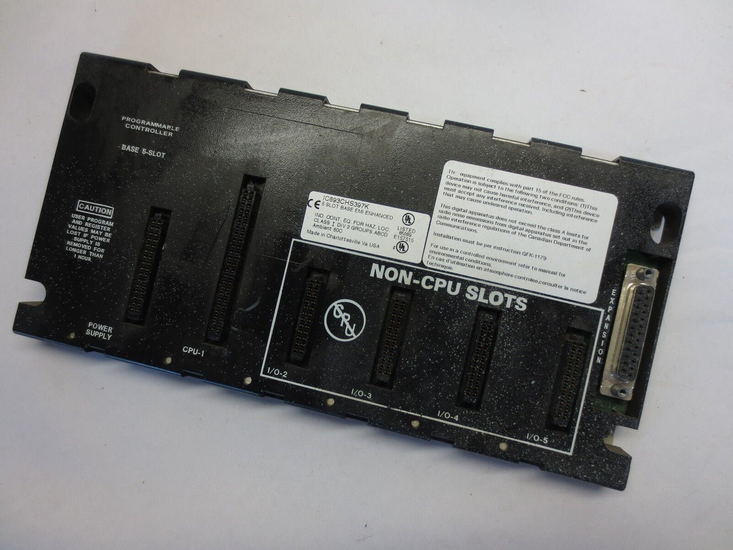 GE FANUC IC693CHS397K 5 SLOT BASE EMI ENHANCED