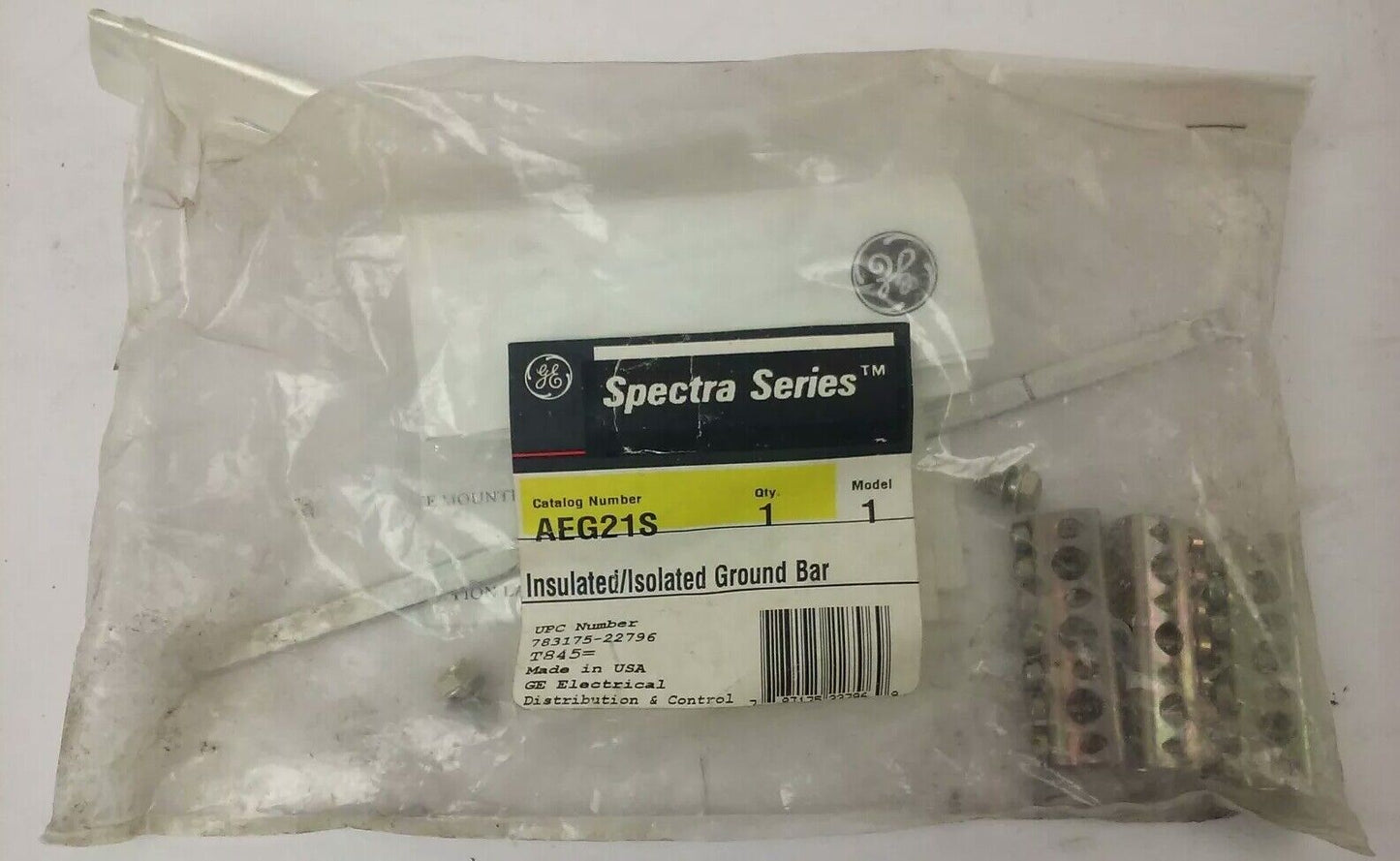 GENERAL ELECTRIC, SPECTRA SERIES, AEG21S, INSULATED/ISOLATED GROUND BAR KIT,MOD1