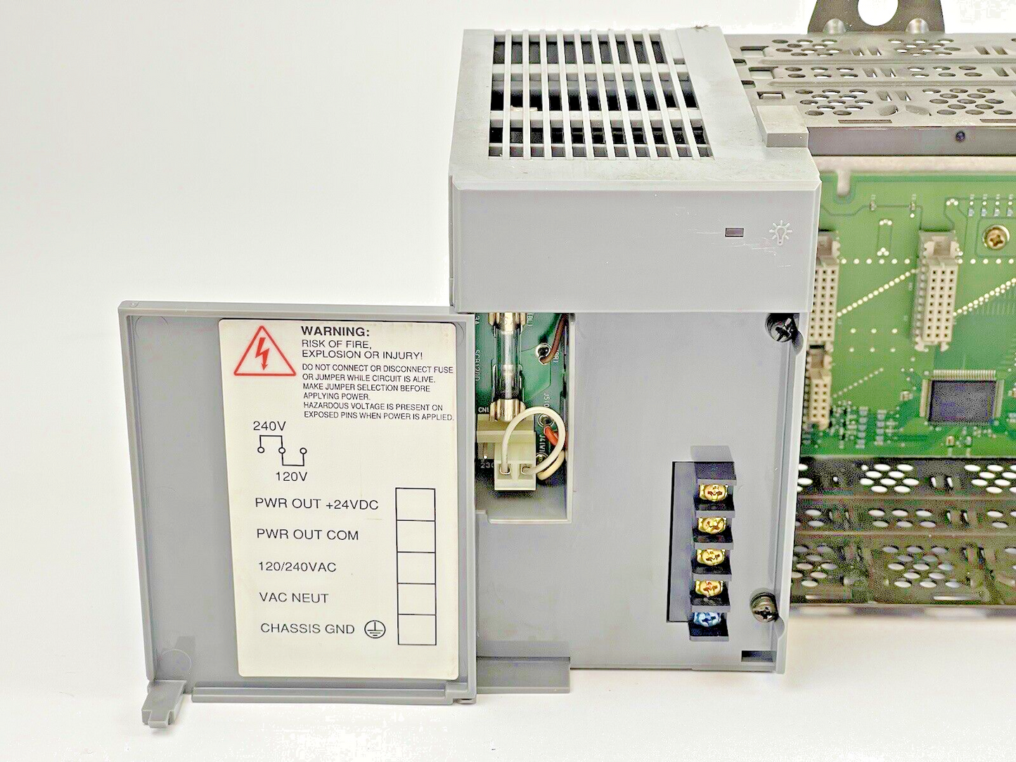 ALLEN BRADLEY - 1746-P2 SER. C -POWER SUPPLY W/ 10 SLOT RACK 1746-A10 & 3 BLANKS