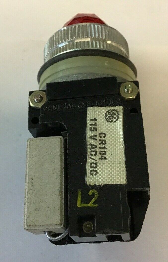 GENERAL ELECTRIC CR104C322 OILTIGHT INDICATOR LIGHT RED 115V AC/DC