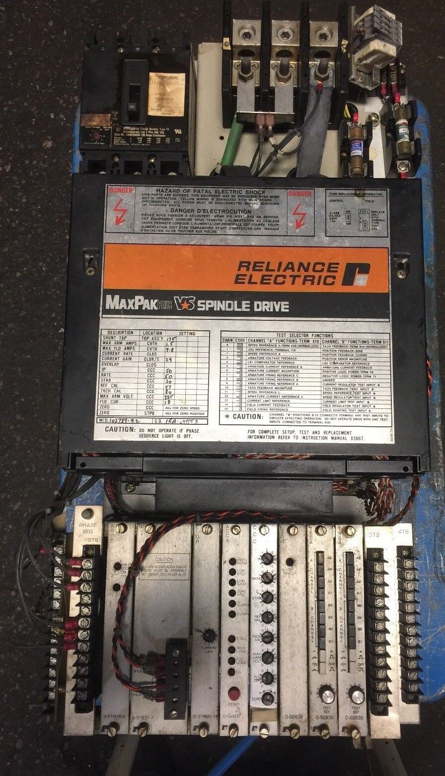 RELIANCE ELECTRIC MX PAK PLUS VS SPINDLE DRIVE 801429-21TE.