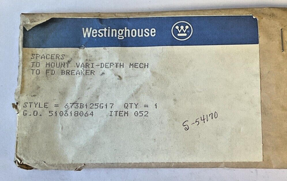 WESTINGHOUSE 673B125G17 SPACERS VARI-DEPTH 510618064