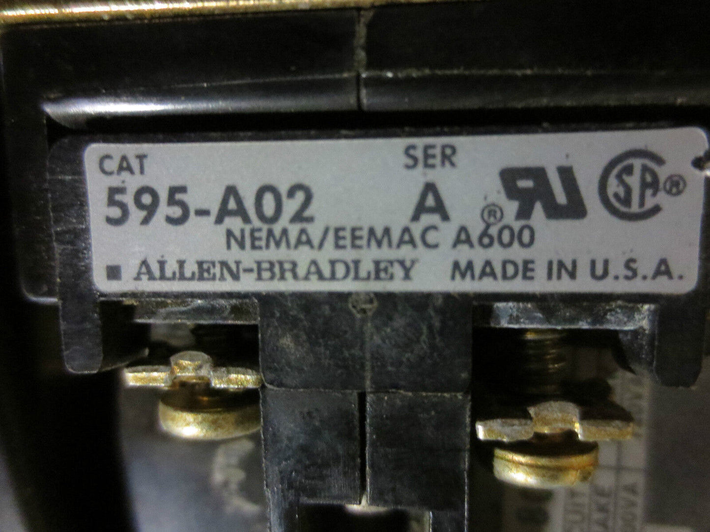 ALLEN-BRADLEY 509-A0D STARTER w/ 595-A,W38 STARTERS & 509-K04 SUPPRESSOR 509-AOD
