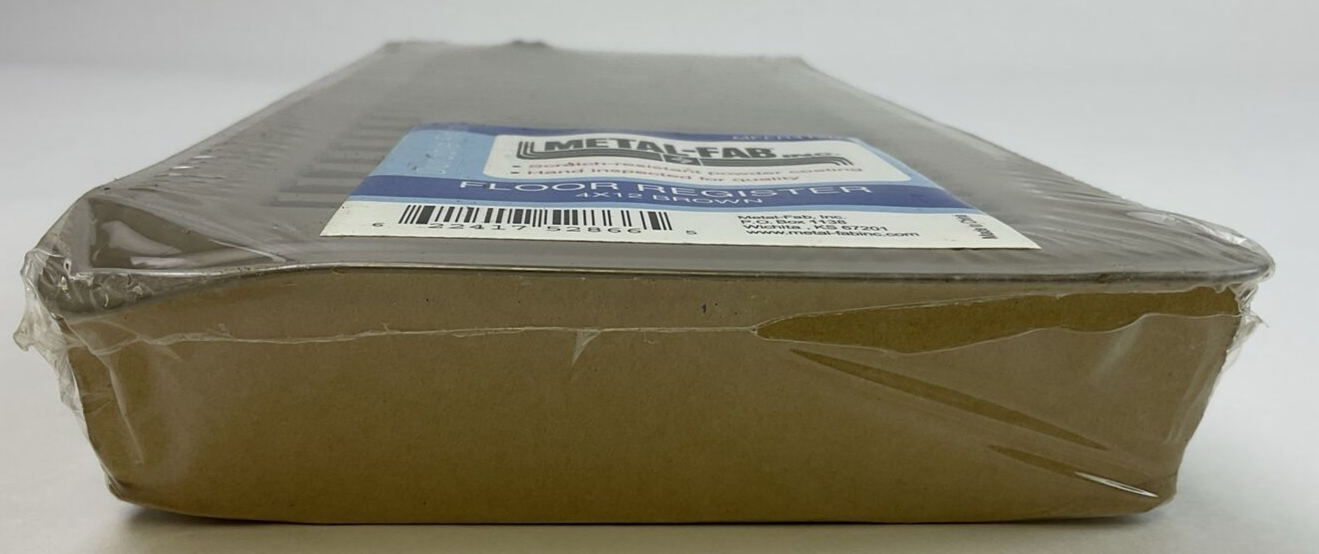 METAL-FAB INC MFFR412B FLOOR REGISTER 4X12 BROWN DURABLE FINISH