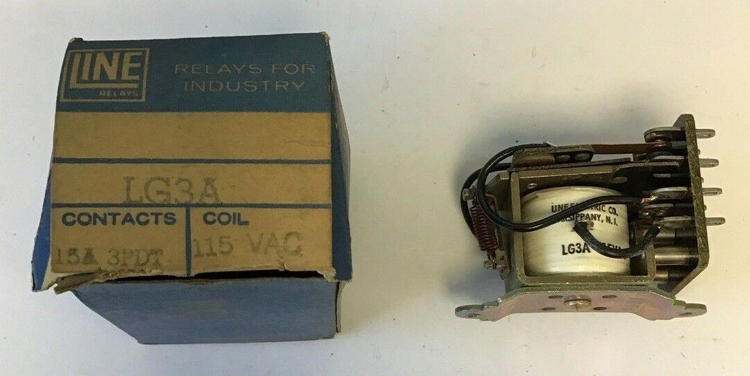 LINE ELECTRIC LG3A RELAY 115VAC 15A 3PDT