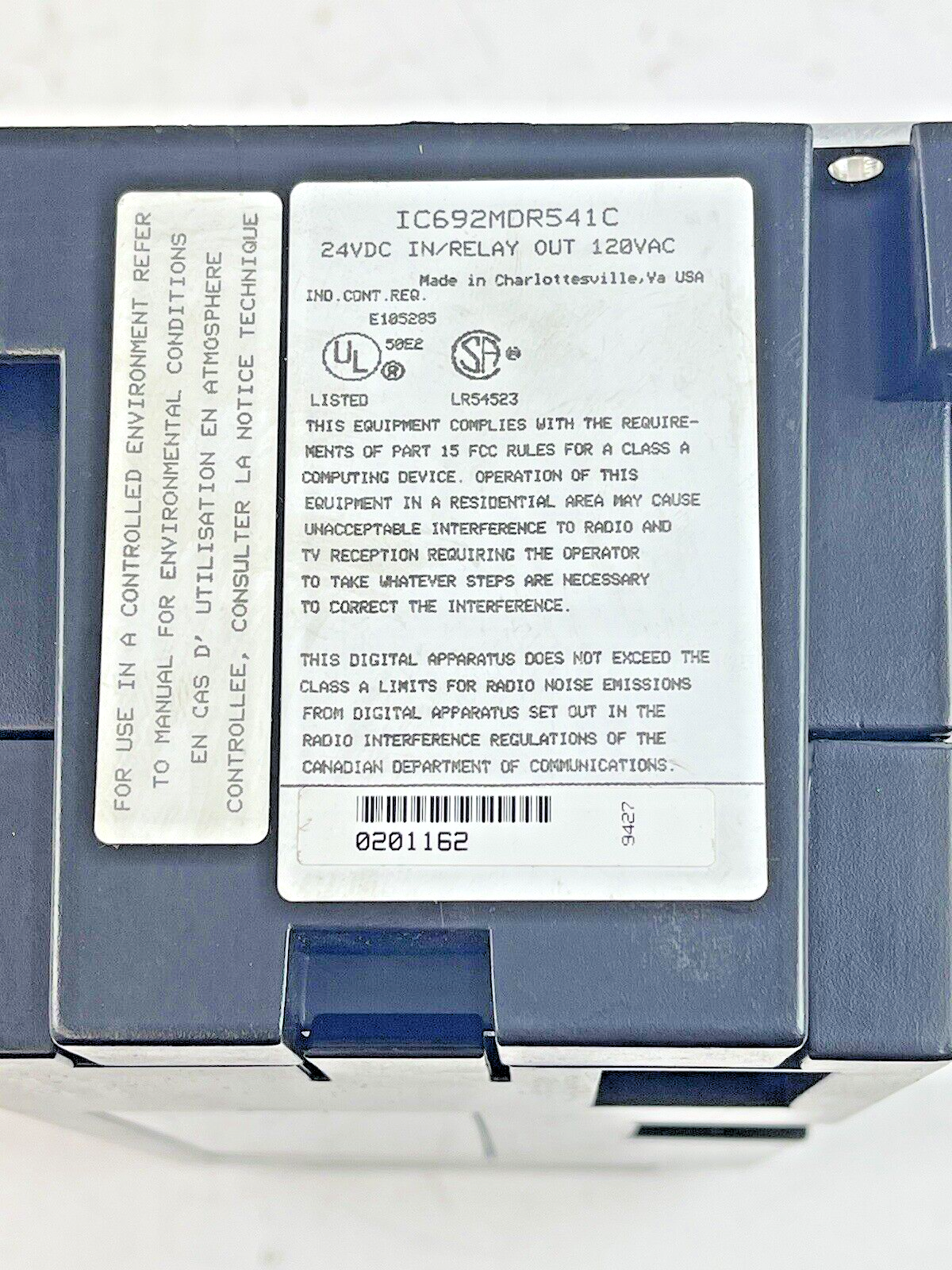 GE FANUC - IC692CPU211E - SERIES 90-20 PROGRAMMABLE CONTROLLER - 24 VDC, 120 VAC