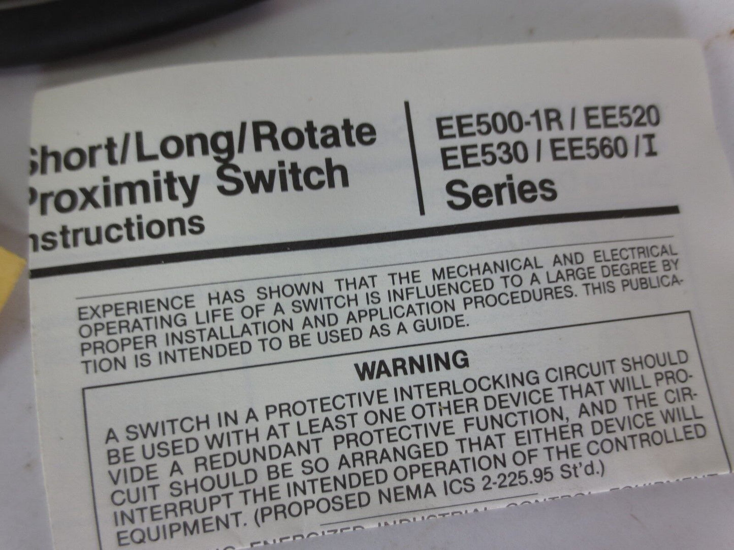 NAMCO CONTROLS EE560-70410 TUBULAR PROXIMITY SENSOR - NEW SURPLUS in SEALED BAG