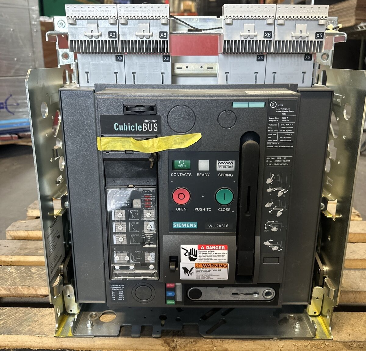SIEMENS L2A316TGCXXXXXN 1600A 635VAC INTEGRATED CUBICLE BUS