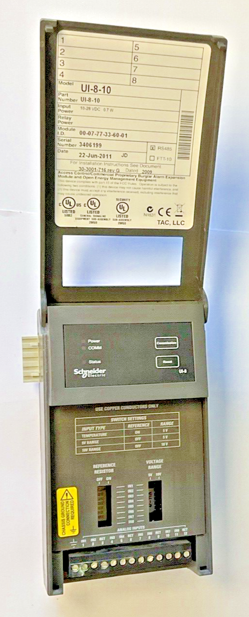 SCHNEIDER ELECTRIC UI-8-10 INPUT MODULE 10-28VDC 0.7W