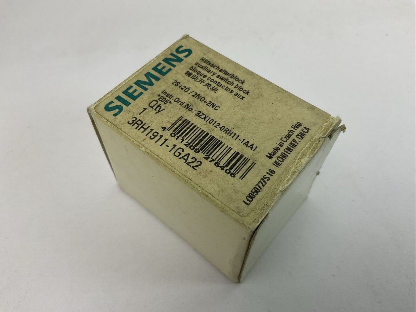 SIEMENS 3RH1911-1GA22 AUXILIARY SWITCH BLOCK